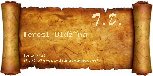 Tercsi Diána névjegykártya